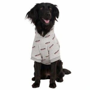 Kirkland Signature Pet Logo Hoodie Size Medium Gray Cotton Blend Cat Dog Comfort